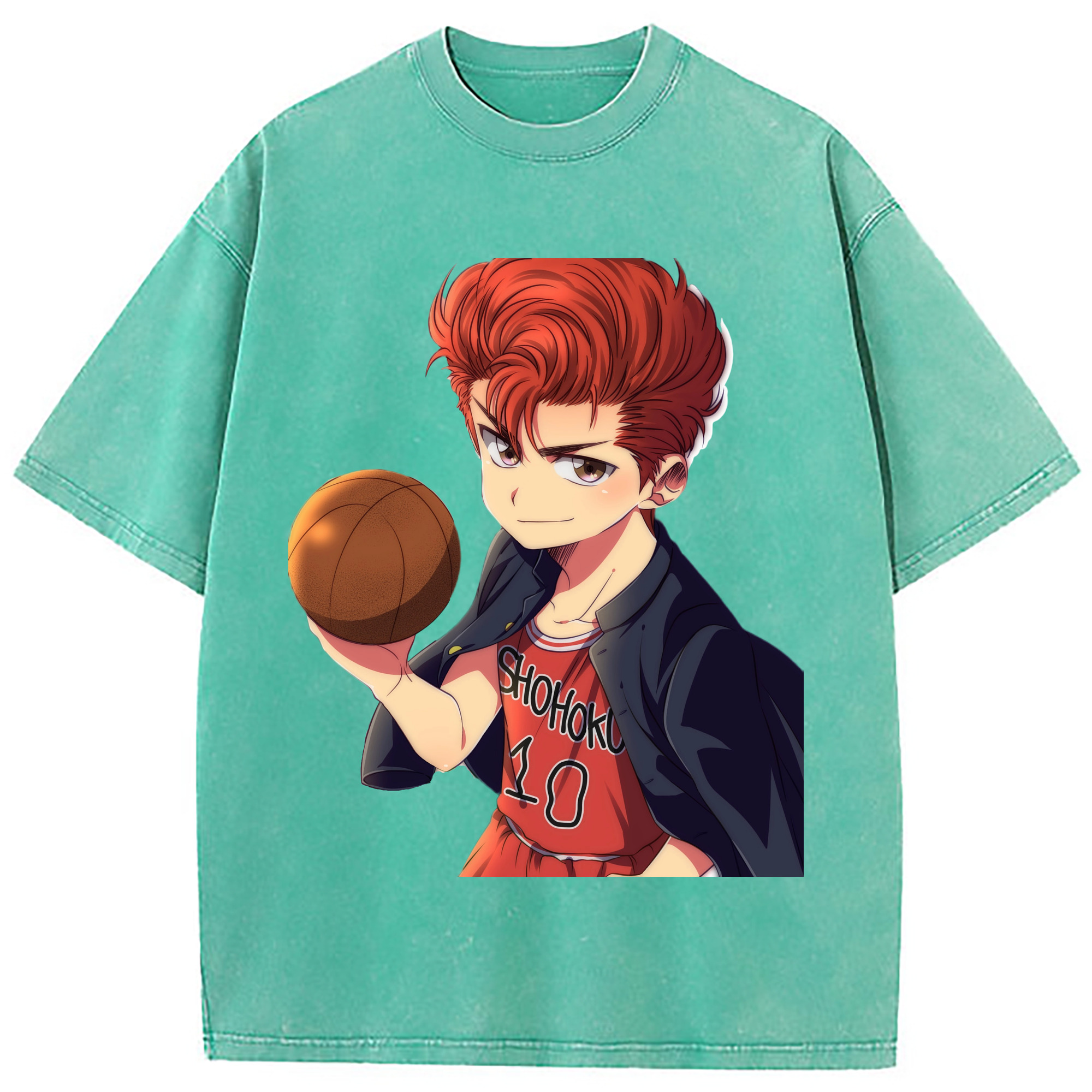 （画像用） SLAM DUNK／スラムダンク 綿100% ヴィンテージ風 半袖Tシャツ（フロントプリント）